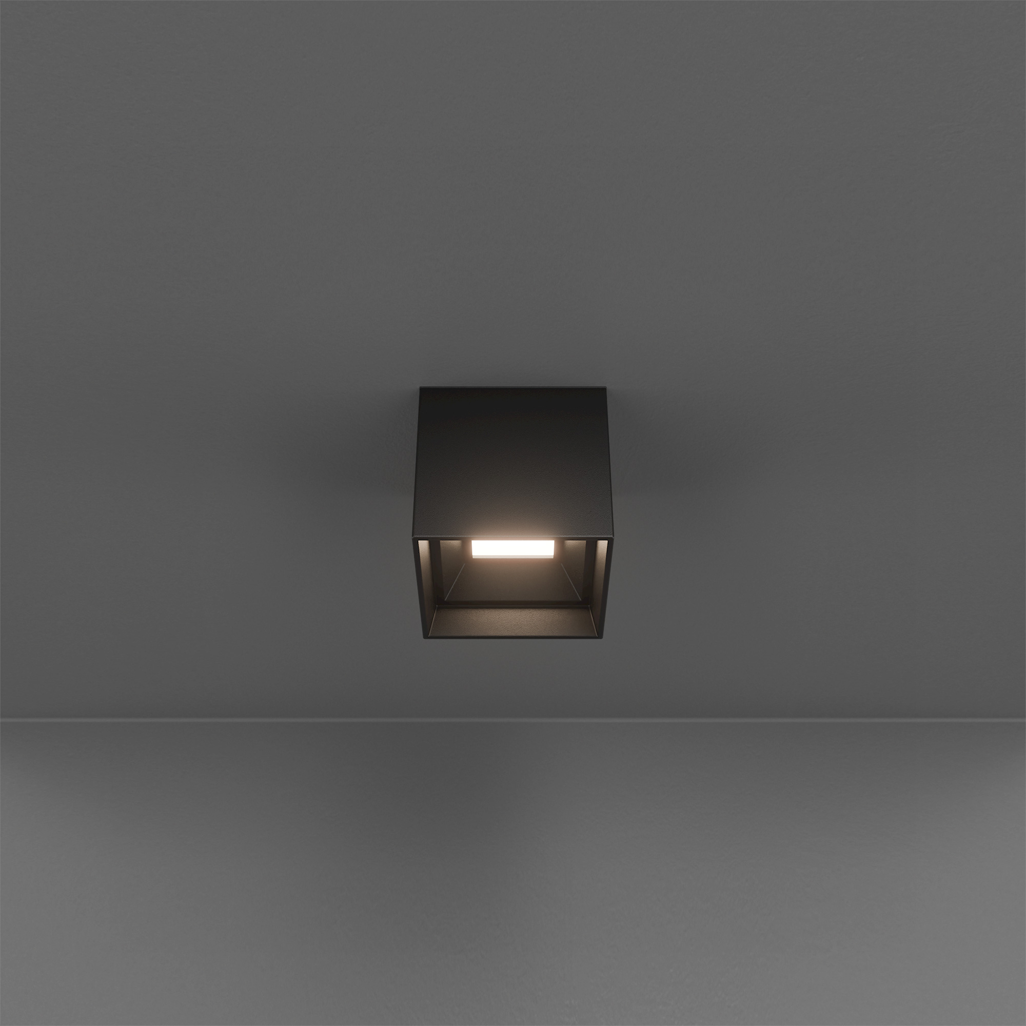 シアーズ　スクエアライト　フォグライト Downtown Square Outdoor Ceiling Mount (FM-W47203-30-BK) | WAC Lighting